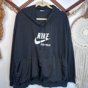 Nike Black Heritage Fleece Pocket Hoodie